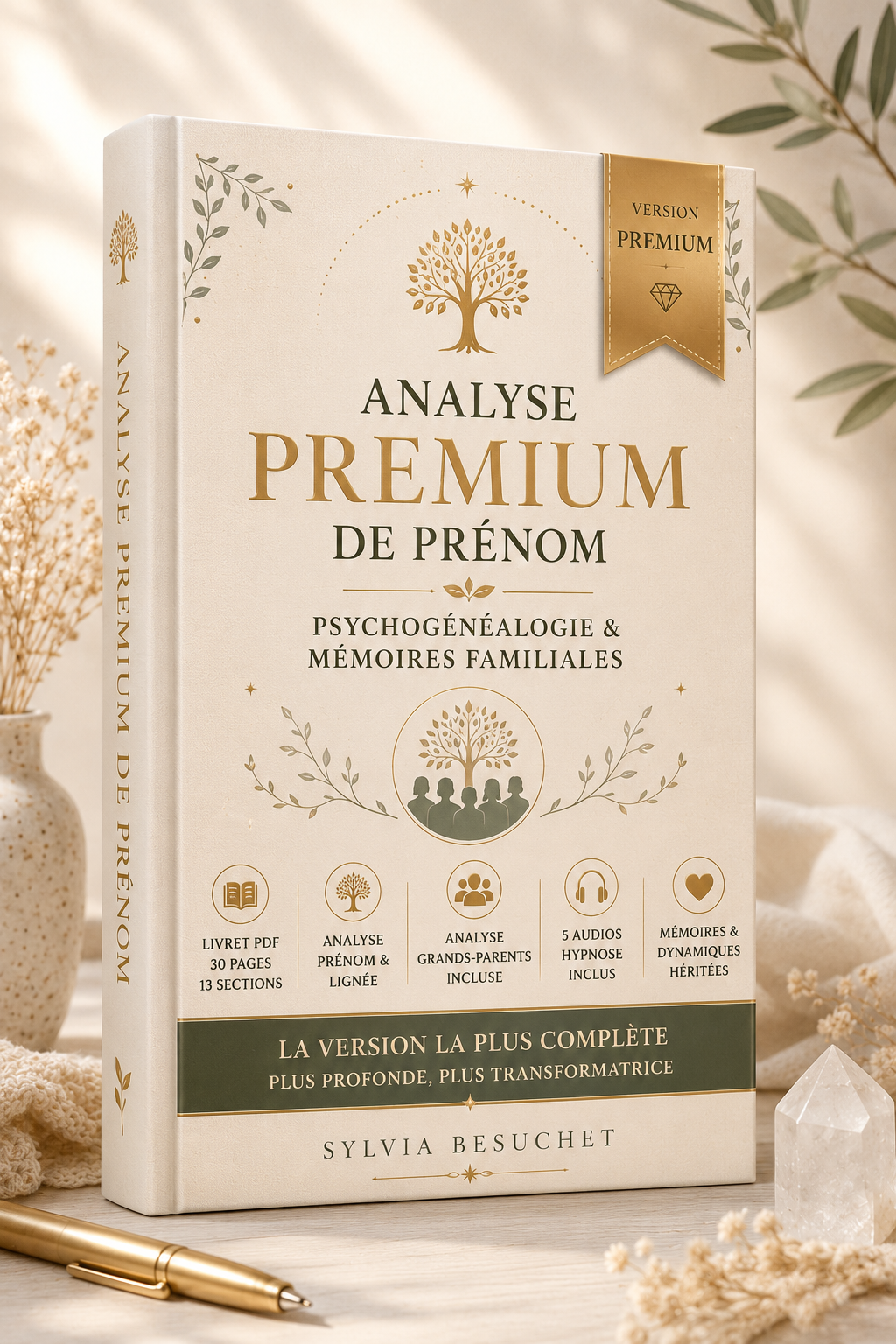 Couverture de l'Analyse Premium de Prénom, version la plus complète, par Sylvia Besuchet